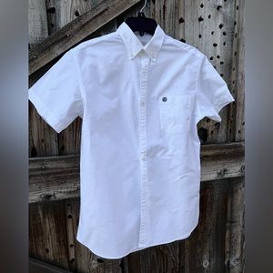 Selected Homme Heritage White Button Down Short Sleeve Shirt Size 15